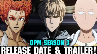 ONE PUNCH MAN SEASON 3 RELEASE DATE, TRAILER & STUDIO! - [Saitama Season 3]