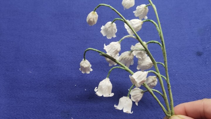 Tissue paper lily of the valley flower tutorial, lily of the valley flower language - happy return. 