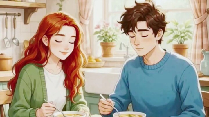during breakfast, during quiet afternoons, and during family dinners. His cheerful moment.