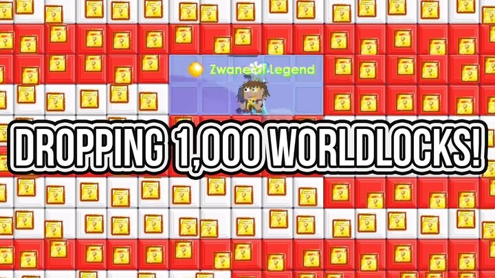 Dropping 1,000+ WLs in a world for players! 1 out of 4 | Growtopia