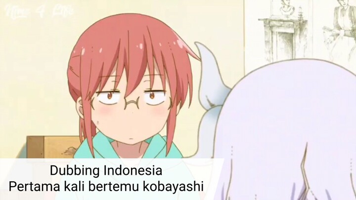 (Dubbing indo)Pertama kali kanna berkunjung bertemu Kobayashi!!!