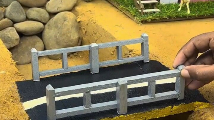 Building a mini concrete bridge from scratch! 🌉🚛