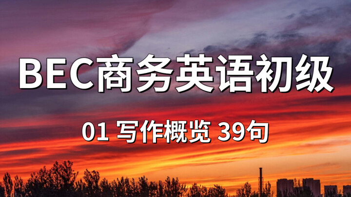 Tiếng Anh thương mại BEC sơ cấp 01 Tổng quan về viết lách 39 câu