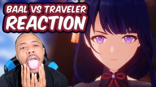 Baal Vs Traveler & Thoma Fight Cutscene Reaction | Genshin Impact