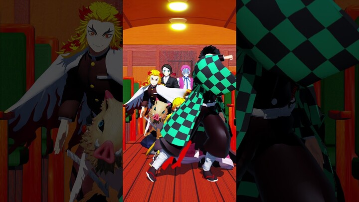 【鬼滅のMMD】無限列車編放送記念 チューチュートレイン / Choo Choo TRAIN【Demon Slayer / Kimetsu no Yaiba MMD】 #Shorts