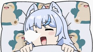 The big white cat who was sleeping during the live broadcast talked in his sleep [Elsa]