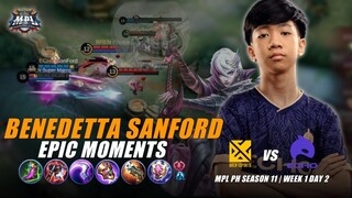 Epic Moments Benedetta Echo Sanford vs Bren Esports | MPL PH Season 11 Week 1 Day 2