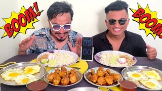 CHICKEN LEG, MIMI SINGJU, HALF EGG FRY EATING CHALLENGE || Yen THONGBA chaba hanba thuba tanaba