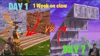 ONE WEEK OF PLAYING CLAW PROGRESSION (Fortnite Battle Royale)