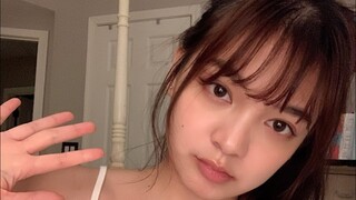 How I cut my bangs 🍊how I style my bangs w/ no heat +tips for cute bangs