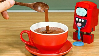 สูตรช็อกโกแลตร้อนของ LEGO สูตรช็อกโกแลตร้อนแบบโฮมเมด - Stop Motion Cooking & Lego ASMR