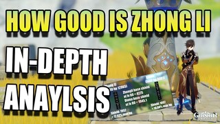 Zhong li IN-DEPTH analysis, not the main dps you wanted, but decent support? [Genshin Impact]