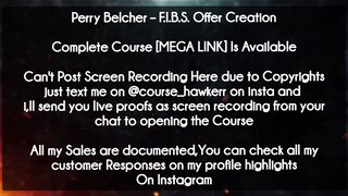 Perry Belcher  course -  F.I.B.S. Offer Creation download