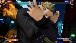 KOF15　ギース　怒涛の攻め　最後の中段レイジングストームは上手すぎる