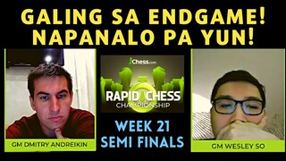 Wesley So ENDGAME TEKNIK! TINDI!  Andreikin vs So Chess com Rapid Week 21 Knockout! Semi Finals