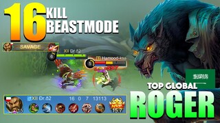 Dr Beast Perfect SAVAGE! 100% Monster Unkillable! | Top Global Roger Gameplay By Ðr.ð2 ~ MLBB