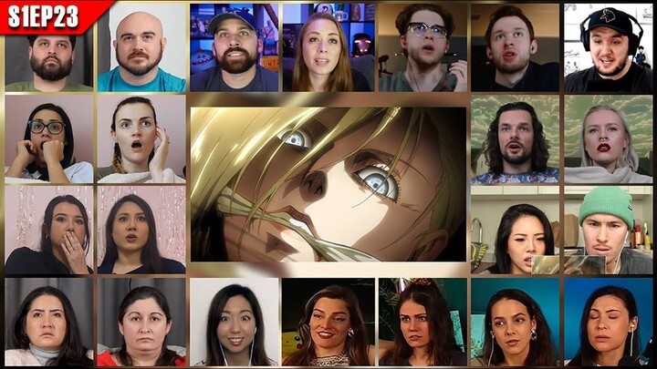 Attack on Titan Season 1 Episode 23 Reaction Mashup | 進撃の巨人