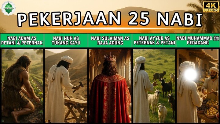 Ternyata Para Nabi Juga Bekerja‼️ Inilah Profesi Pekerjaan 25 Nabi dan Rasul.