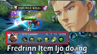 FREDRINN - GREEN ITEM ONLY Gameplay MLBB MOBILE LEGENDS BANG BANG