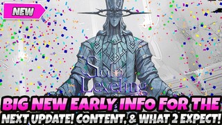 *BIG NEW EARLY INFO FOR THE NEXT UPDATE IS HERE!!* NEW CONTENT!? WHAT TO EXPECT (Solo Leveling Arise