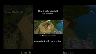how to make starter house in minecraft #minecraft
