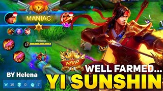 Well Farmed Yi Sun-shin Dominates the Battlefield! Maniac Gameplay By Helena | MLBB