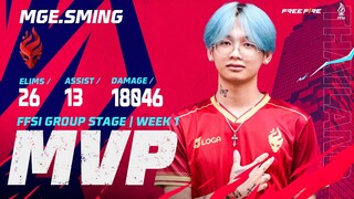 PLAYER MVP GROUP STAGE FFSI WEEK 1