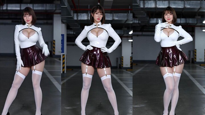 [Patent Leather Skirt] POP Cover Dance ❤ Vertical Format — The Deadly Allure of a Stocking-Clad, Gla