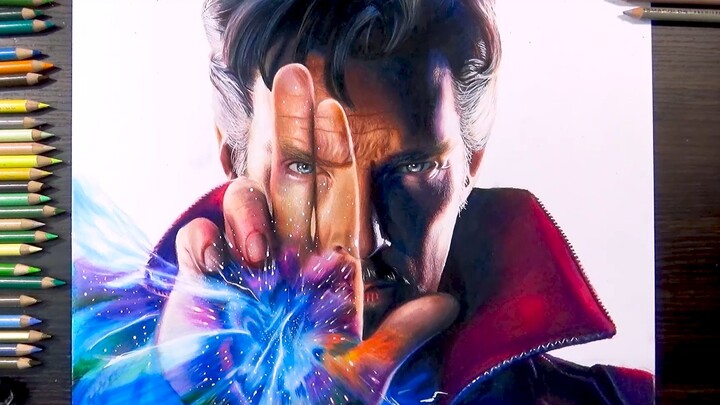 [Gambar Tangan Pensil Warna] Doctor Strange yang Penuh Warna dan Aneh
