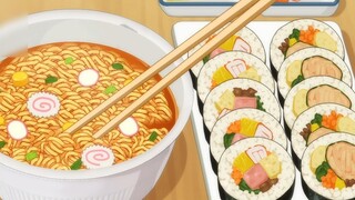 [Fooni animation mukbang] Hot~Mì súp bò cay Hàn Quốc,-cơm rong biển-Annie mukbang
