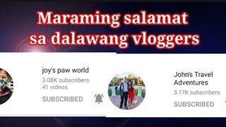 Nagpapasalamat ako sa dalawang vloggers na nagpadala ng ayud