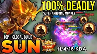 SUN BEST BUILD 2022 | BUILD TOP 1 GLOBAL SUN GAMEPLAY | MOBILE LEGENDS ✓