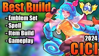 CICI BEST BUILD 2024 | TOP 1 GLOBAL CICI BUILD | CICI - MOBILE LEGENDS | MLBB