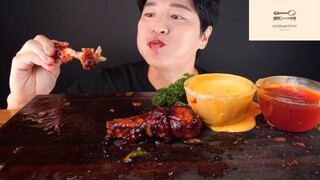 Mukbang mì tương đen và gà phô mai Hàn Quốc phần 5 #anngon