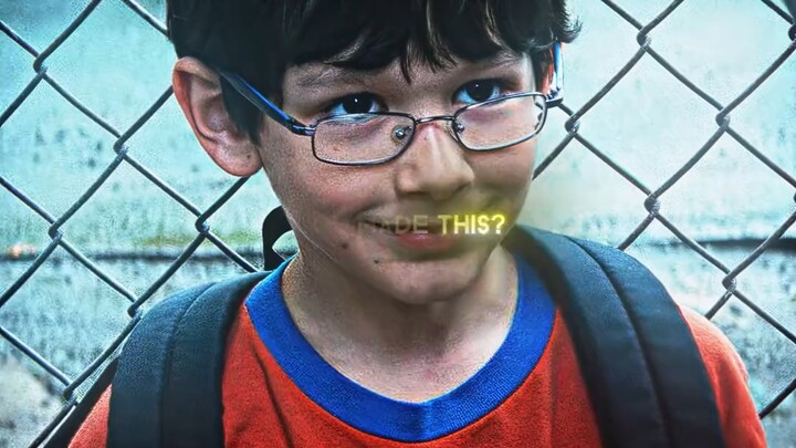 Look closely, and you’ll see that Spider-Man is rushing up behind the boy at this moment.
