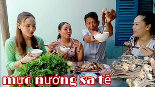 Mực tuột nướng sa tế chấm tức kượng quá hấp dẫn