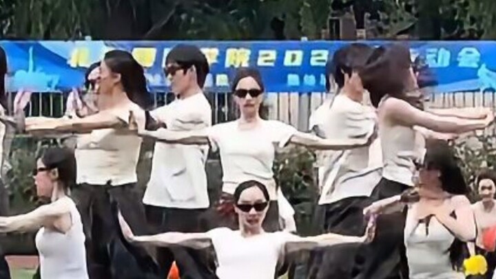 This isn’t a sports meet at all—it’s clearly a dance competition!