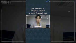 the compilation of seventeen members ending message in "Going Seventeen 2019" #seventeen #shorts