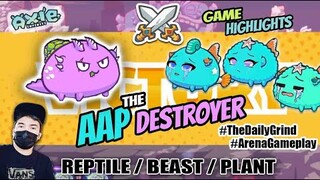 THE AAPNATOR | REPTILE BEAST PLANT AXIE INFINITY GAMEPLAY | RBP