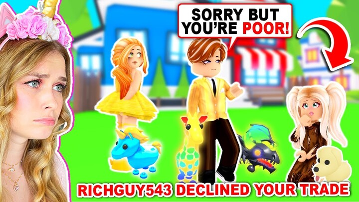 NO ONE Wanted To Trade Me Because I Was POOR In Adopt Me! (Roblox)
