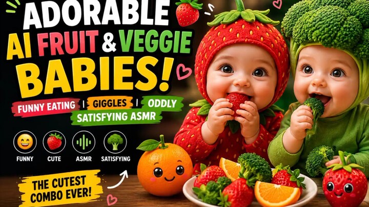 🍓🥦 Adorable AI Fruit Babies Having the Funniest Eating Moments! 😂
