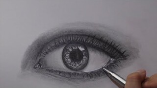 EASIEST WAY TO DRAW A REALISTIC EYE FOR BEGINNERS STEP BY STEP