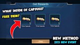 WHAT IS INSIDE OF CAPSULE? EXCHANGE FREE EPIC SKIN?! 2021 NEW EVENT | Mobile Legends