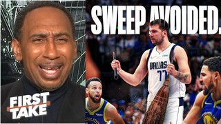 FIRST TAKE "Sweep My @ss" - Stephen A sound offs Luka Doncic & Mavericks historic win over Warriors