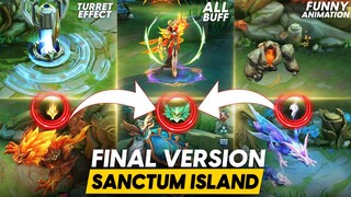 FINAL UPDATE ON SANCTUM ISLAND | FUNNY ANIMATION, PURPLE, ORANGE, TURTLE BUFF EFFECTS | MLBB