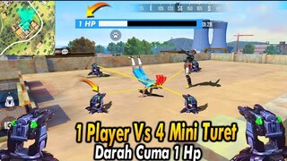 1 PLAYER VS 4 MINI TURET ?! SIAPA YANG MENANG ?! FREE FIRE INDONESIA