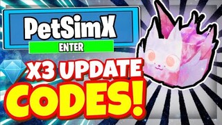 PET SIMULATOR X CODES - ALL NEW *💎x3 DIAMONDS UPDATE* CODES! Roblox Pet Simulator X