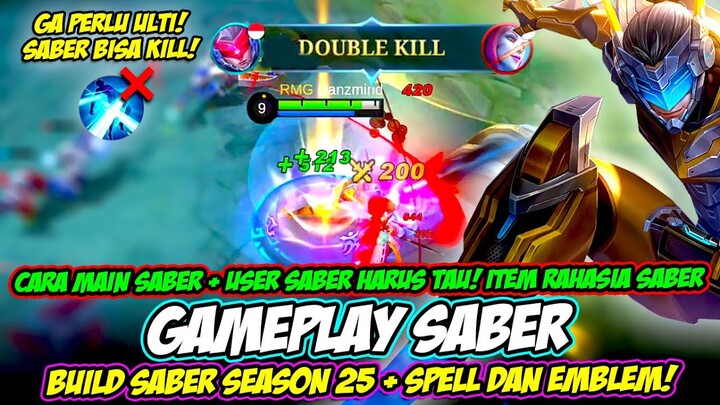 CARA BARU MAIN SABER 1 HIT + BUILD SABER TERSAKIT ❗ GAMEPLAY SABER SEASON 25 ❗ SABER NO ULTI