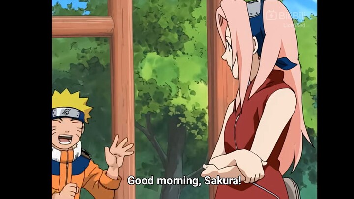naruto saying good morning to sakura in a cute voice