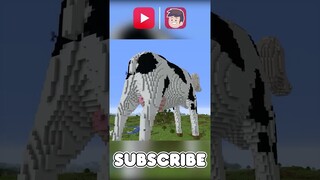 Real Life Cow Statue in Minecraft ! #shorts #minecraft